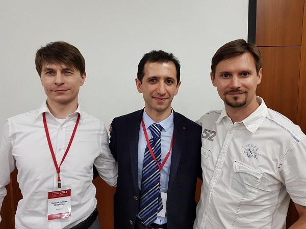 Флебологи «МИФЦ» Раскин В.В. и Малахов А.М. с доктором Багдасаряном А.Г.