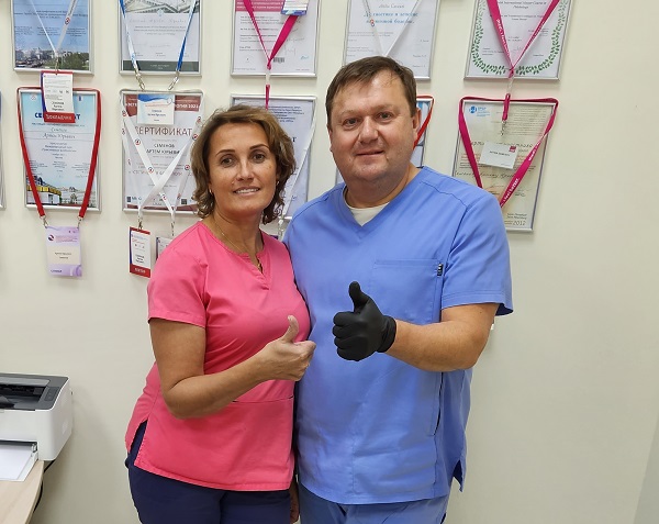 Хирург-флеболог Жуковец Вероника Вячеславовна из Жуковского с Семеновым А.Ю. во время дружеского визита