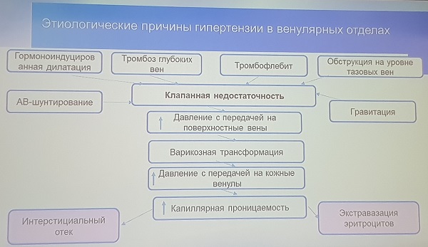 Этиологические причины гипертензии в венулярных отделах